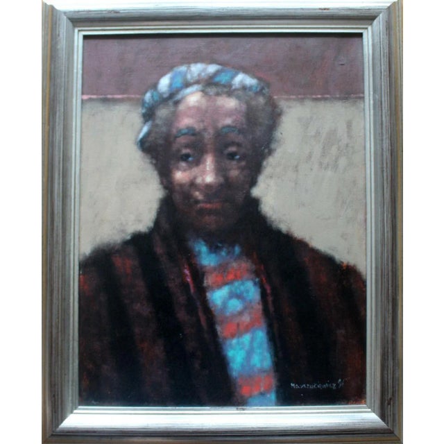 Adam Marczukiewicz, A Figure, Oil on Canvas, 1996 For Sale - Image 3 of 5