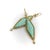 Modern 14k Gold Turquoise and Rose Cut Diamond Dangle Earrings, Pair For Sale - Image 3 of 9