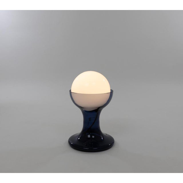 Blue LT 215 Table Lamp by Carlo Nason for A.V. Mazzega, 1970s For Sale - Image 3 of 11