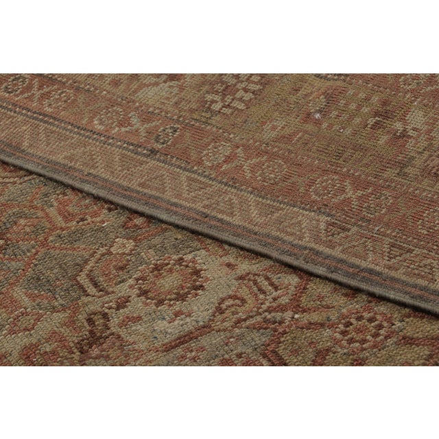 Textile Antique Kurdish Rug in Beige–Brown, Geometric Field and Borders - Rug & Kilim For Sale - Image 7 of 7