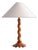Vintage Scandinavian Hand-Carved Table Lamp, Sweden, 1944 For Sale
