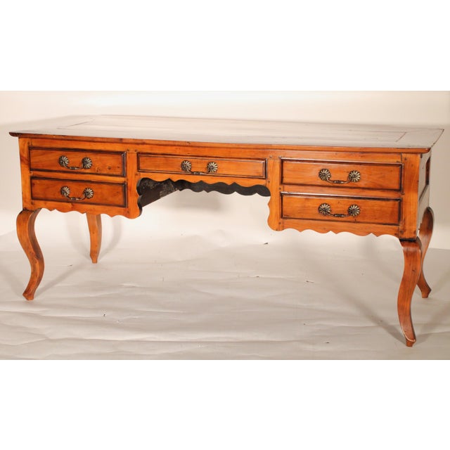 French Louis XV Provincial Fruitwood Desk For Sale - Image 3 of 12