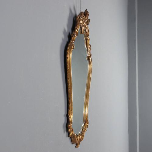 Wood Carved and Gilded Wooden Mirror For Sale - Image 7 of 9