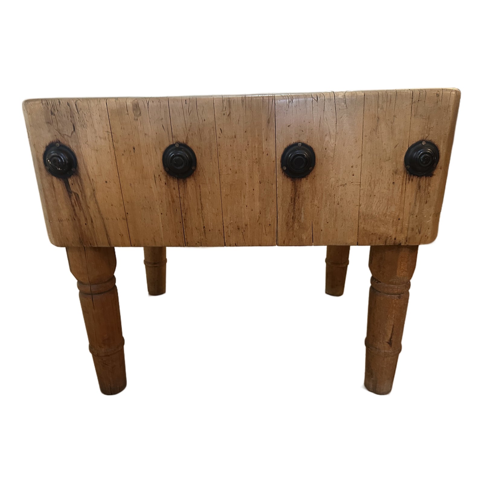 Vintage Michigan Maple Block Co. Solid Maple Butcher Block Table ...