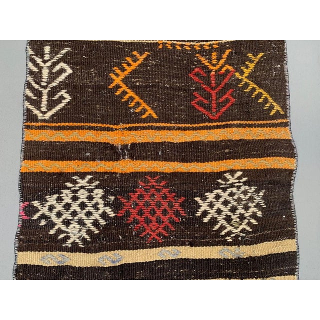 Turkish Narrow Kilim Runner Rug For Sale - Image 4 of 7