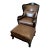 Arhaus Catania Wingback Chair & Matching Ottoman in Libby Smoke For Sale