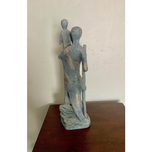 Abstract 1967 Goebel Germany Modern Gilt Gray Porcelain Figure For Sale - Image 3 of 7