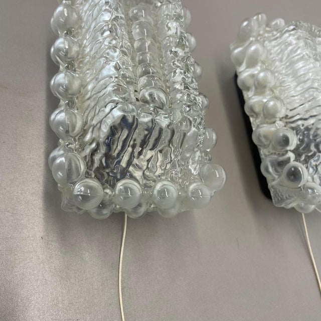 Metal Bubble Glass Wall Sconces in the style of Helena Tynell, Germany, 1970s, Set of 2 For Sale - Image 7 of 18