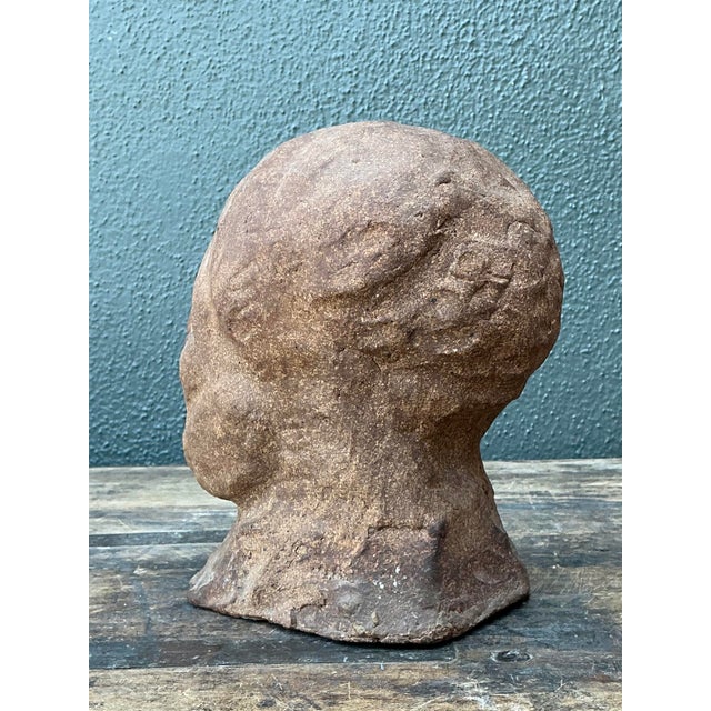 Contemporary Vintage Original Studio Pottery Head Sculpture For Sale - Image 3 of 12