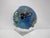 Mid 20th Century Josh Simpson Inhabited Planet Earth Art Glass Marble Paperweight & Display Stand For Sale - Image 5 of 10