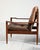 Wood Scandinavian Leather Armchairs with Ottoman, 1960s, Set of 3 For Sale - Image 7 of 15