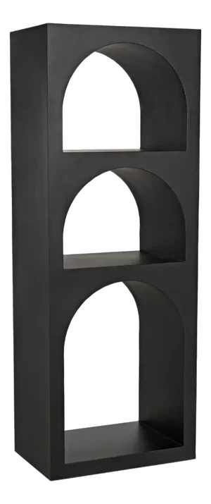 NOIR Aqueduct Bookcase, A, Black Metal