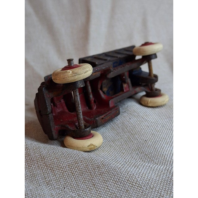 Rare 1920s Champion Cast Iron Mack C-Cab Dump Truck Original Paint & White Tires For Sale - Image 9 of 18
