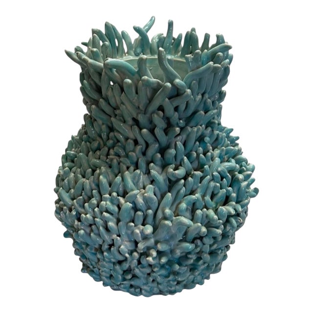 Vintage Italian Hand-Crafted Turquoise Coral For Sale