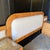 Vintage Bamboo Double Bed Headboard with Attached Mirrored Bedside Tables For Sale - Image 3 of 6