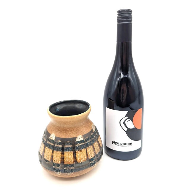 Camel Mid 20th Century Lapid Pottery Works Glazed Stoneware Bud Vase For Sale - Image 8 of 11