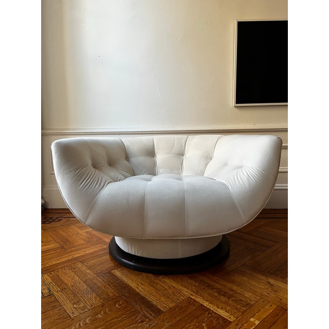 Mid-Century Modern Adrian Pearsall Swivel Lounge Chair For Sale - Image 3 of 11