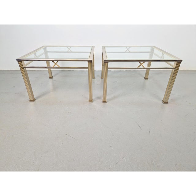 Coffee Table in Chrome and Brass from Fratelli Orsenigo, 1970s, Set of 2 For Sale - Image 6 of 12