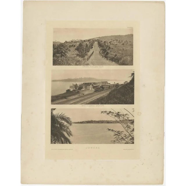 Rare views of early singapore and johore in 1907. 1) swiss rifling club 2) woodlands station 3) johore these heliogravures...