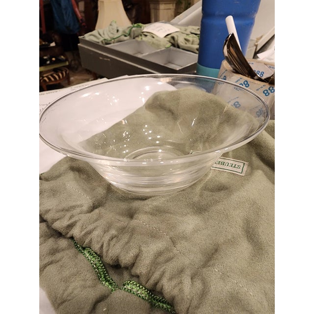 Transparent Antique Steuben Glass Finger Bowls 14 For Sale - Image 8 of 11