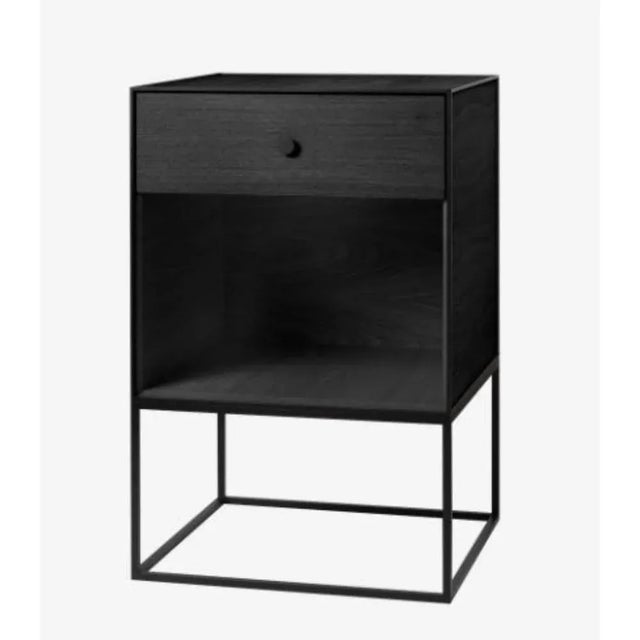 49 black ash frame sideboard with 1 drawer by Lassen Dimensions: W 49 x D 42 x H 77 cm Materials: Finér, Melamin,...
