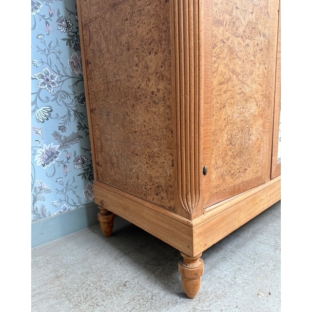 Large Art Deco Wardrobe in Speckled Maple, 1930s For Sale - Image 8 of 17