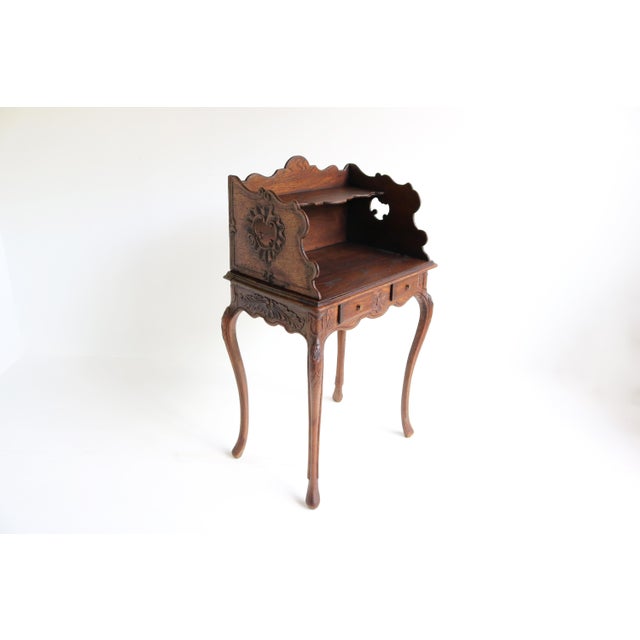 Antique French Louis XV Oak Nightstand, 1900s For Sale - Image 11 of 14