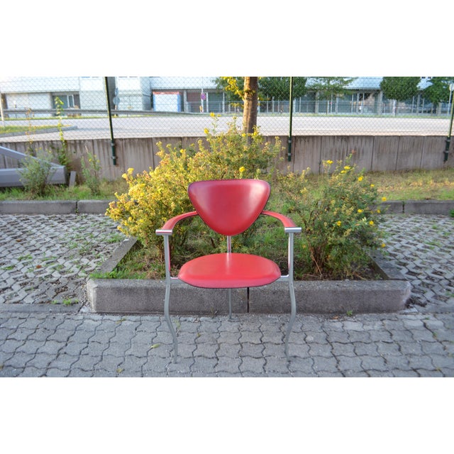 Red Italian Modern Red Model Marylin Dining Chair by Arrben, 1980s For Sale - Image 8 of 18