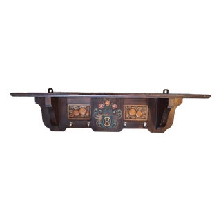 Antique German Art Nouveau Handcrafted Wall-Mounted Coat Rack, 1900s For Sale