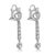 1950s Mid Century Diamond Silver Drop Earrings, A Pair For Sale - Image 4 of 6
