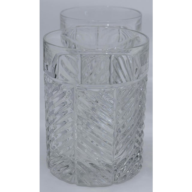 1990s Ralph Lauren Herringbone Double Old Fashioned Whiskey Glasses - Set of 8 For Sale - Image 5 of 5