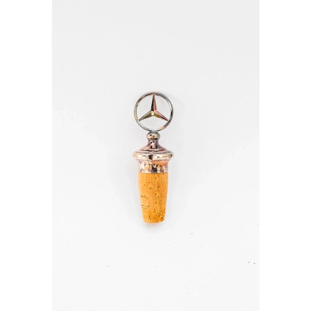 1920s Silvered Brass Mercedes Bottle Stopper, Vienna, 1920s For Sale - Image 5 of 5