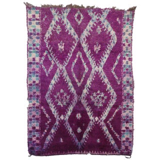 Vintage Purple Beni M'Guild Moroccan Rug, 06'06 X 08'09 For Sale