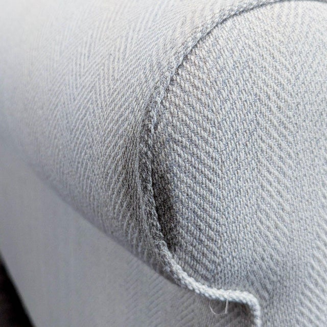 Gray West Elm Modern Sleeper Sofa With Rolled Arms and Three Cushions For Sale - Image 8 of 12