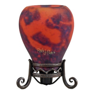 French Art Deco Incense Burner Night Lamp by Robj Daum - 1925 France For Sale