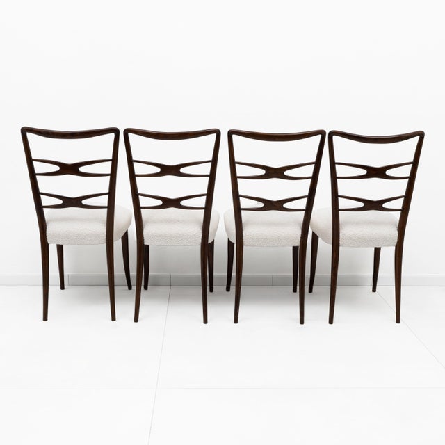 Mid-Century Dinning Chairs attributed to Guglielmo Ulrich, 1940s, Set of 4 For Sale - Image 4 of 10