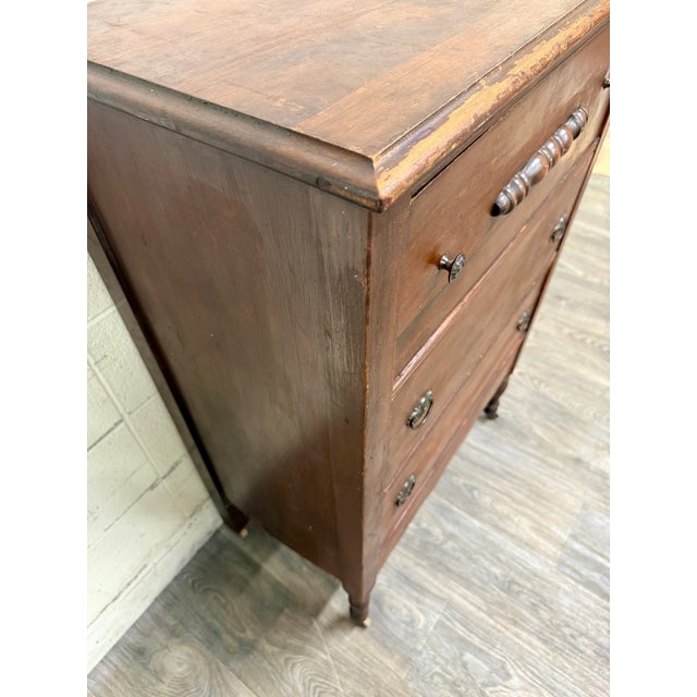 Antique Late Victorian Walnut Chest of Drawers For Sale - Image 4 of 17