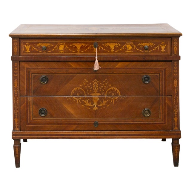 Louis XVI Style Chest of Drawers, Late 19th Century For Sale