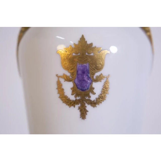 Vase in Gold Painted Porcelain by Arrigo Finzi, 1950s For Sale - Image 4 of 8