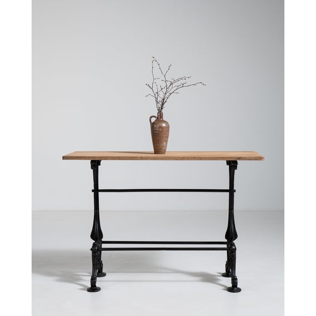 Cast Iron Bistro Side Table, Antique, France, 20th Century For Sale - Image 12 of 18