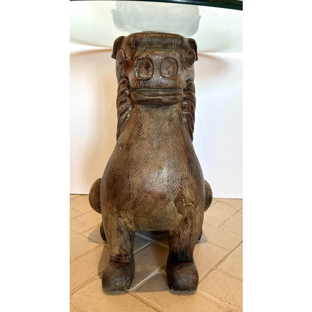 Mid-Century Modern Mid-Century Modern Vintage Carved Wood Food Dog End Tables Pair For Sale - Image 3 of 7