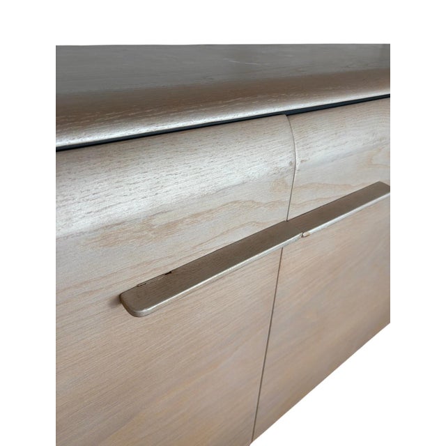Contemporary Bleached Oak Credenza For Sale - Image 9 of 9