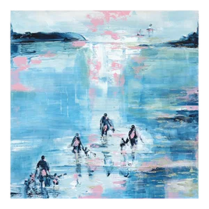 Vitamin Sea 03-1 - Abstract Textural Landscape Painting Original Artwork by Ivana Milosevic