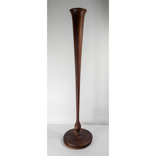 Early 20th Century 20th Century 29" Large Arts & Crafts Turned Wood Bud Vase or Candle Holder For Sale - Image 5 of 15