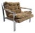 Milo Baughman Style Flat Bar Chrome Lounge Chair For Sale