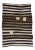 Vintage Striped Brown Kilim Rug-6'7x8'6" For Sale