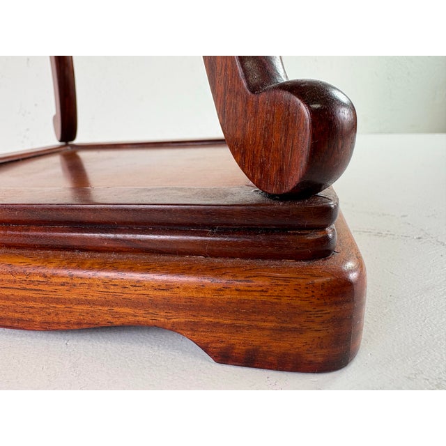 Hand Carved Chinese Export, Mahogany Pedestal Table For Sale - Image 4 of 9