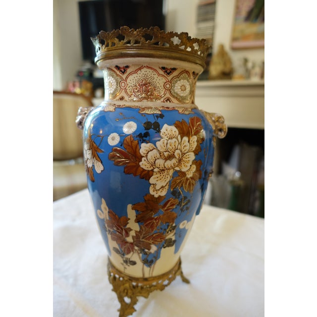 Ceramic 19th Century Enameled Baluster Vase with Gilt Bronze Mount For Sale - Image 7 of 7