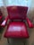 Viking Artline red vinyl armchairs! All original condition with hardly any signs of wear, both date stamped 1953, one...