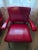 Viking Artline red vinyl armchairs! All original condition with hardly any signs of wear, both date stamped 1953, one...
